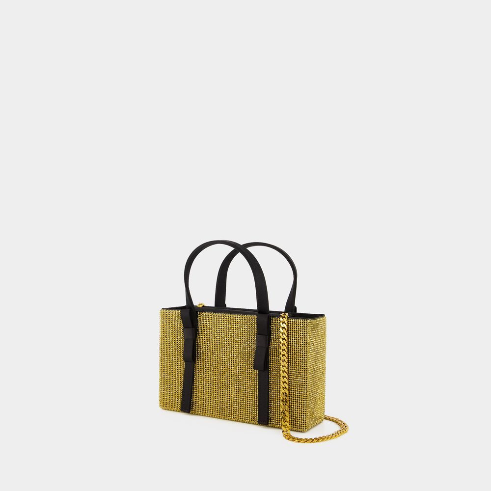 Mini-Tote-Tasche aus Kristallnetz