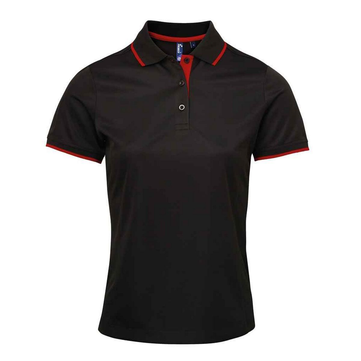Funktions-Poloshirt mit Kontrastbesatz