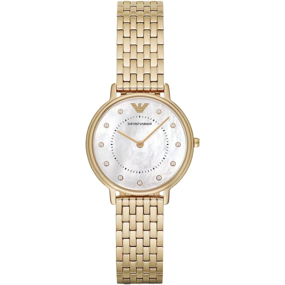 Elegante Zwei-Zeiger-Perlmutt-Uhr
