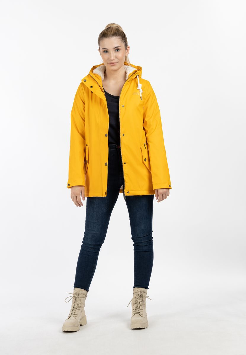 Outdoor-Regenjacke mit weichem Teddyfutter