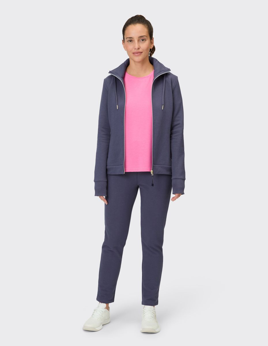 Funktionale Sweatjacke mit Stehkragen