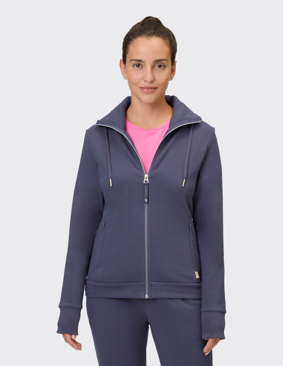 Funktionale Sweatjacke mit Stehkragen