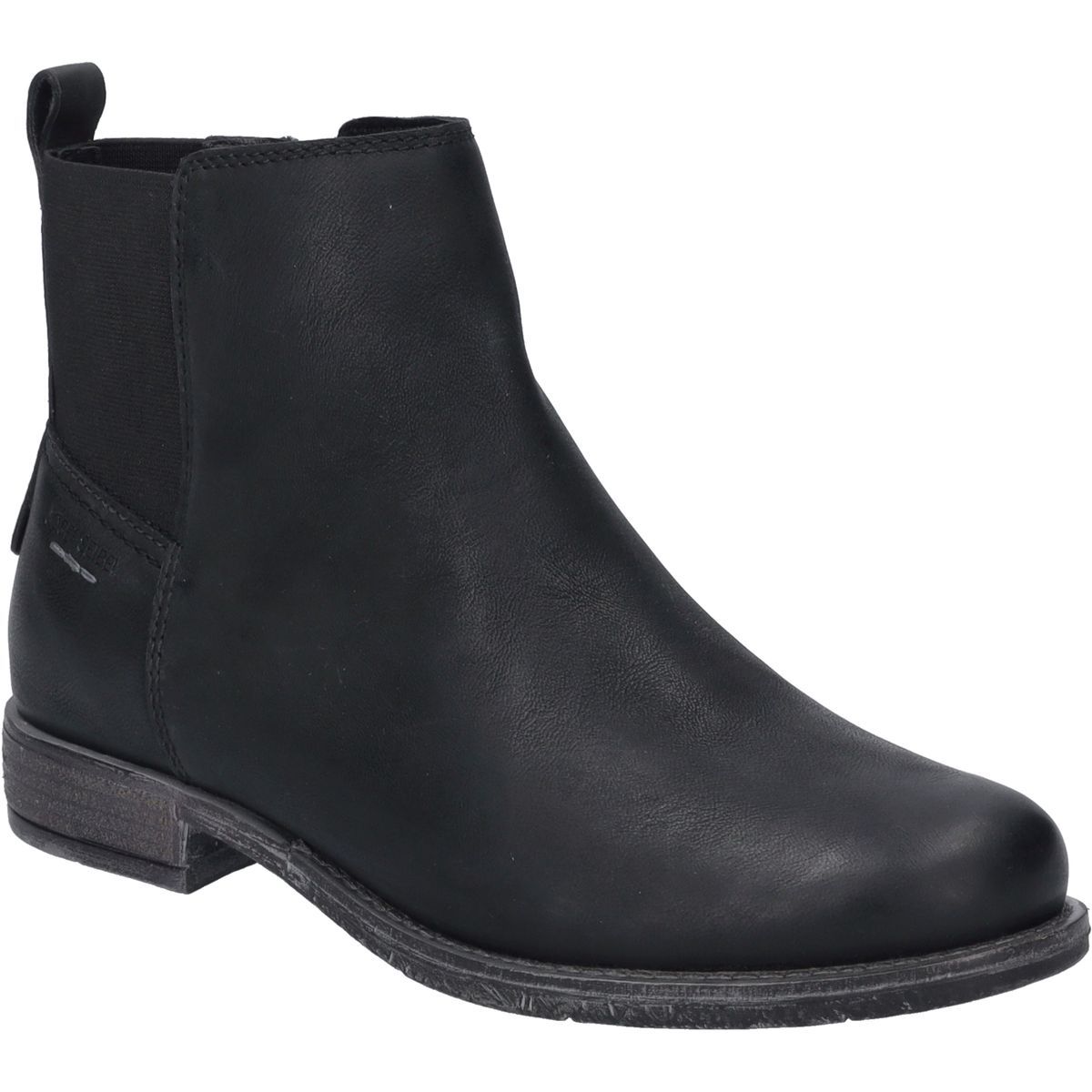 Klassische Leder-Stiefeletten mit Reißverschluss