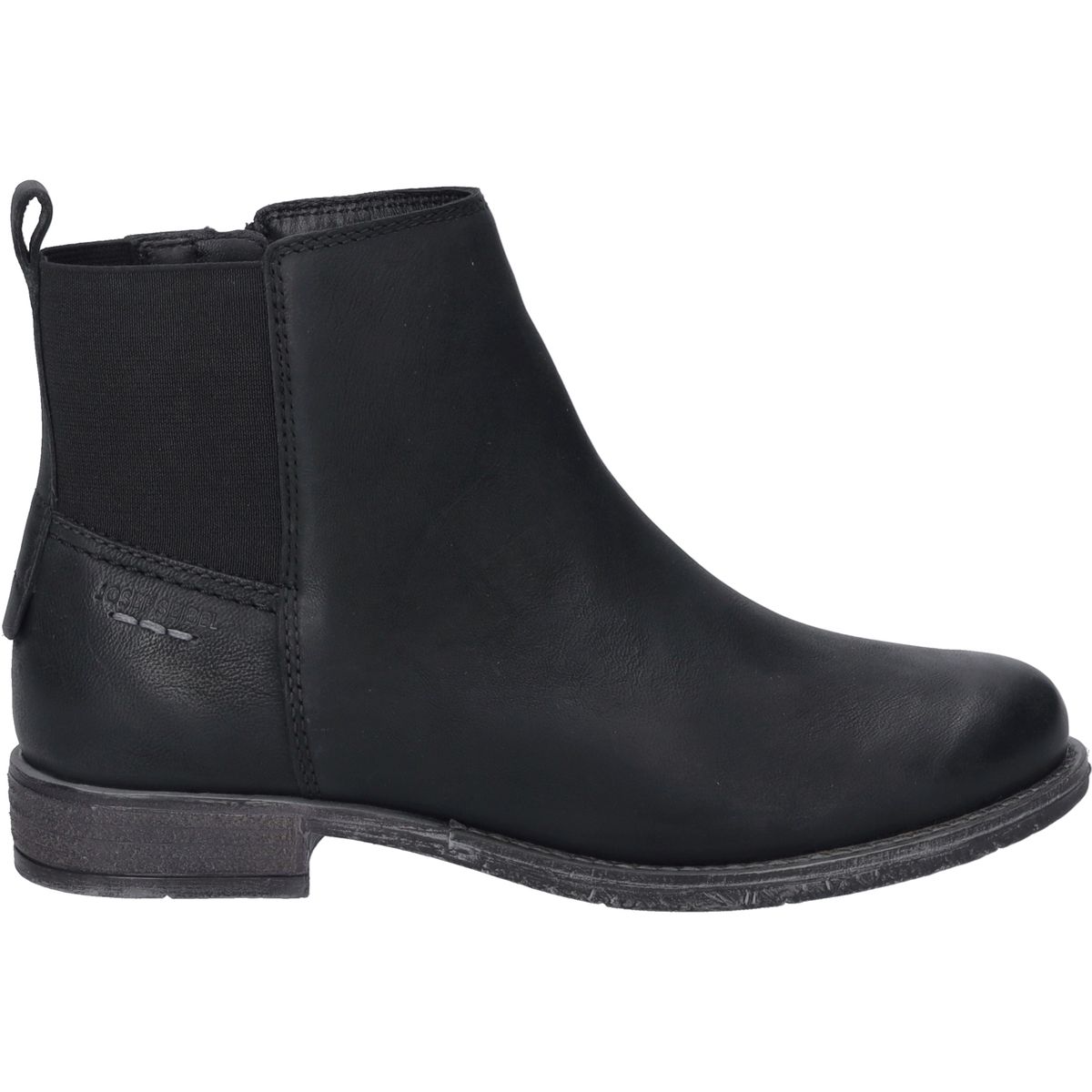 Klassische Leder-Stiefeletten mit Reißverschluss