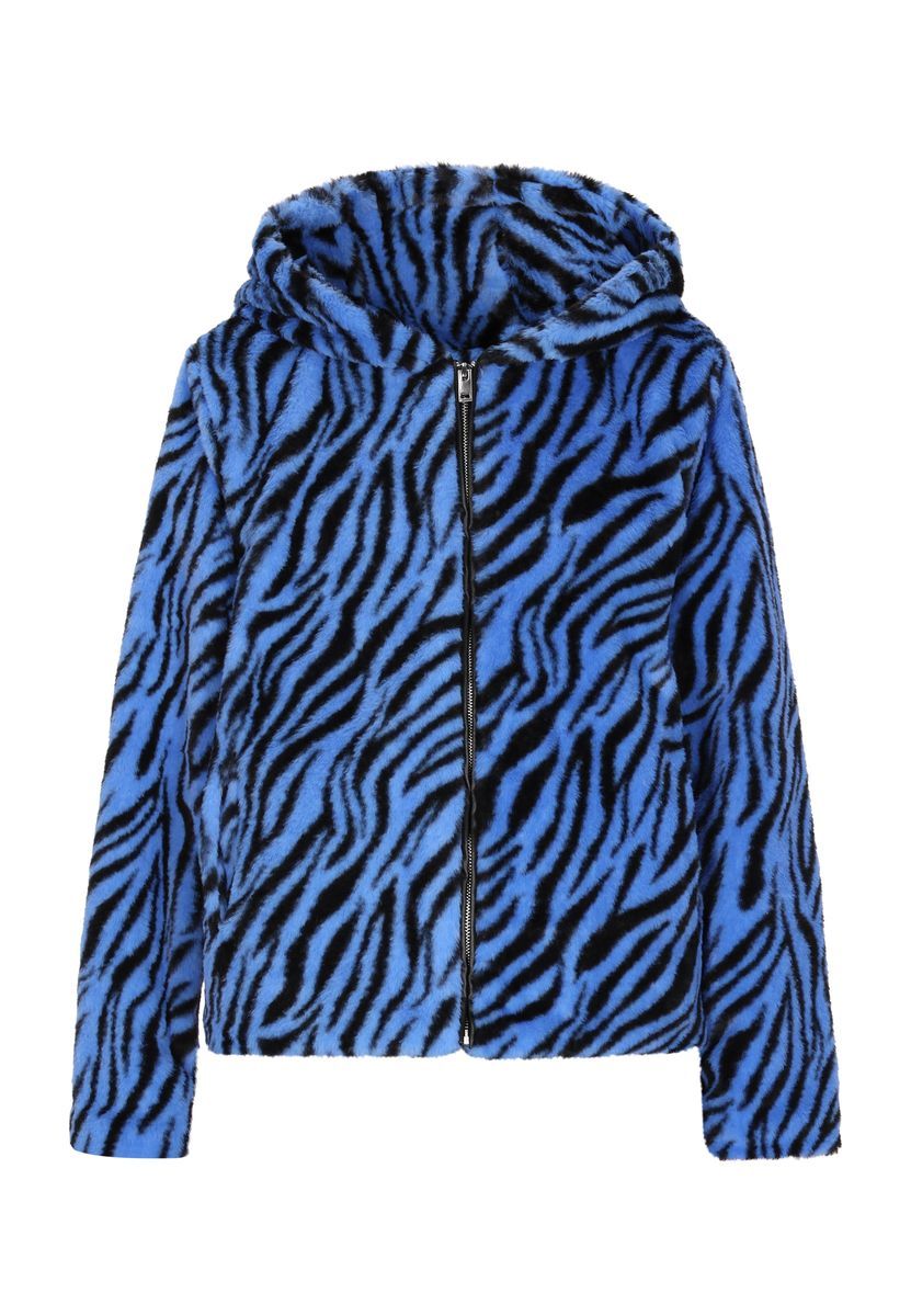 Kapuzenjacke mit auffälligem Zebramuster