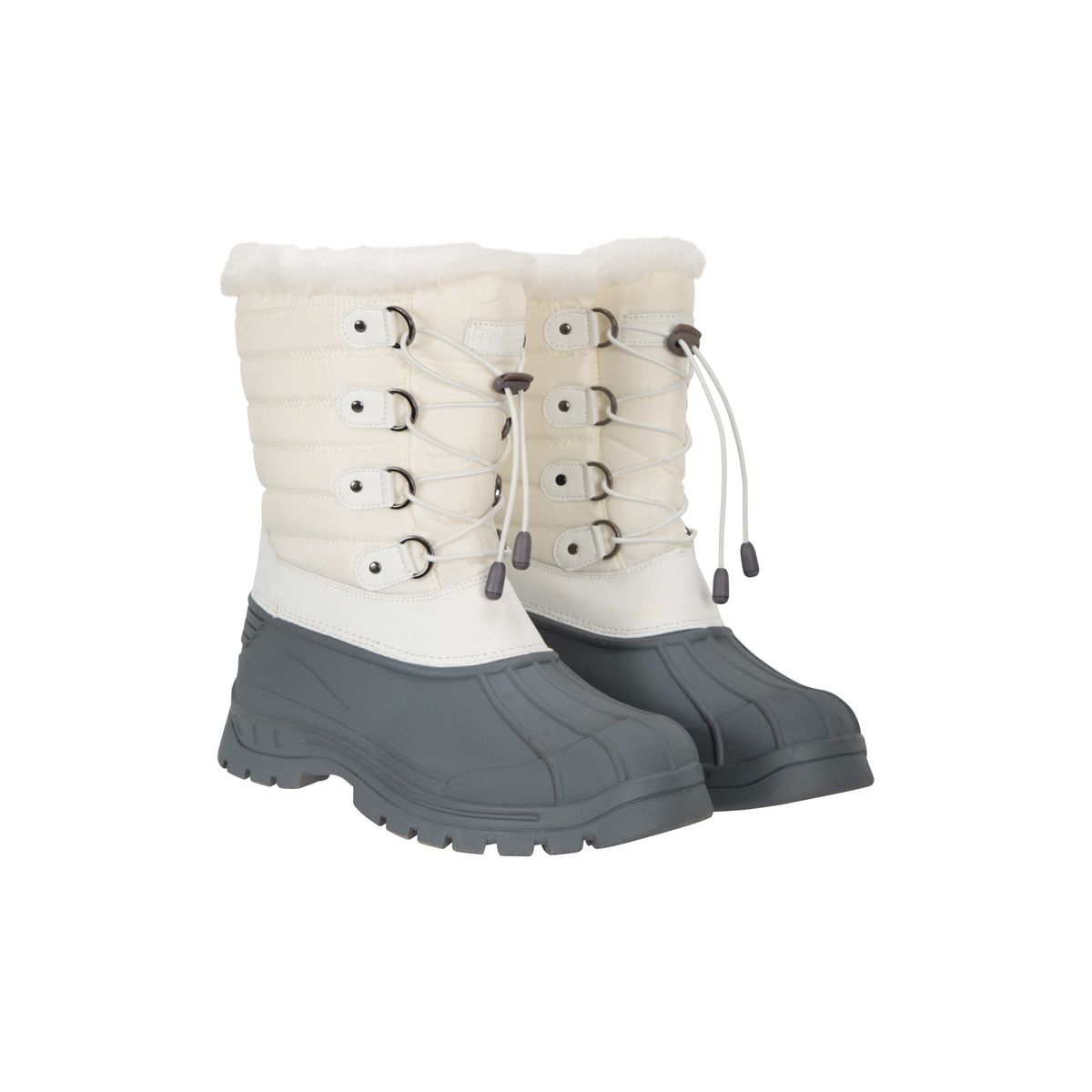 Gesteppte Schneestiefel mit Kunstfell