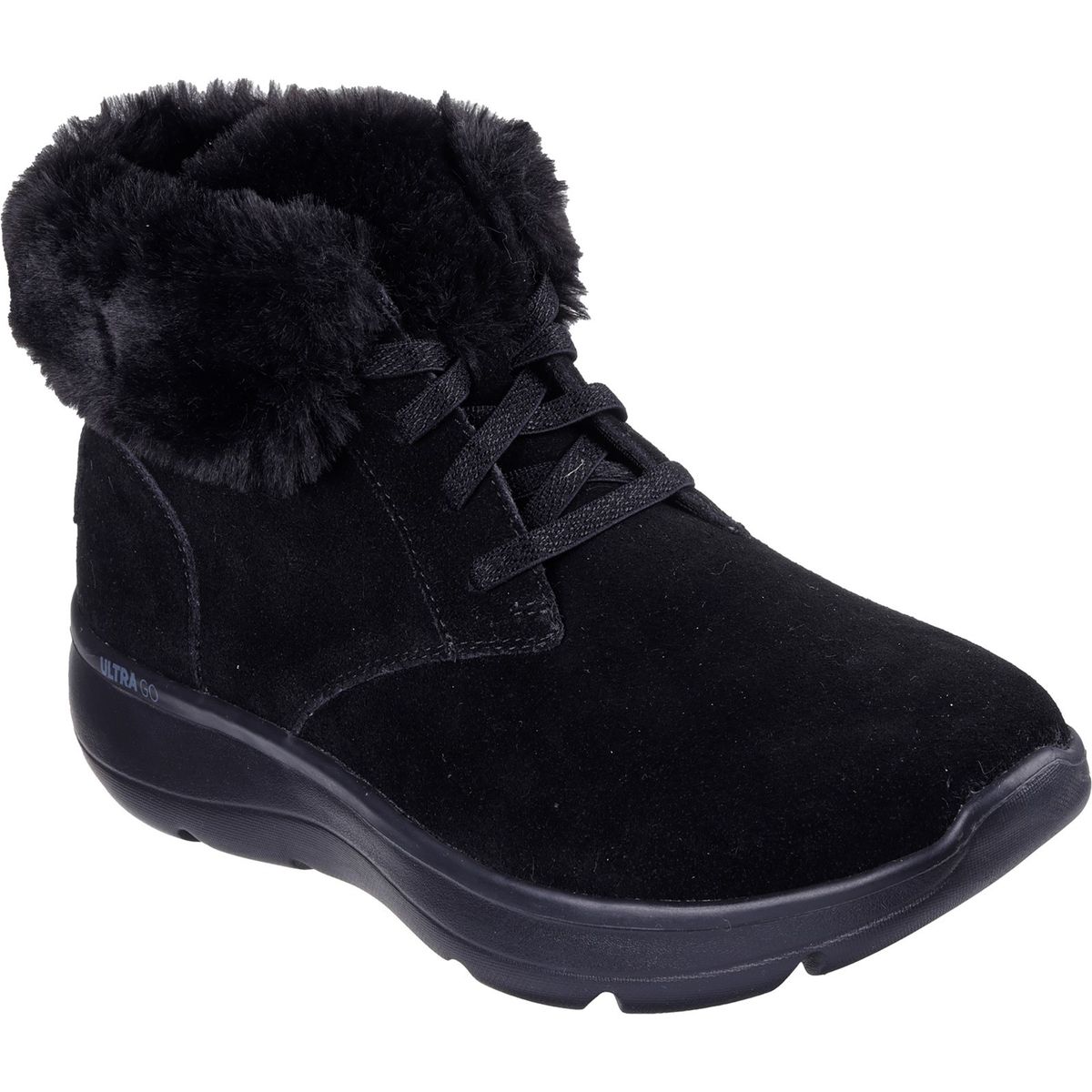 Gemütliche Wildleder-Stiefeletten mit Kunstfell
