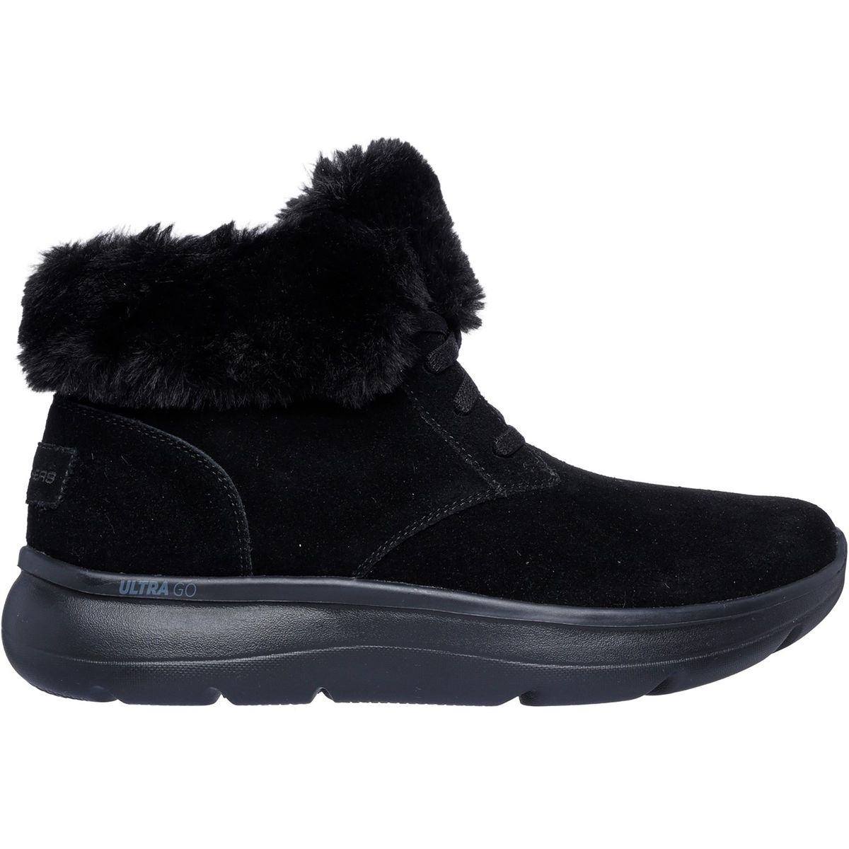 Gemütliche Wildleder-Stiefeletten mit Kunstfell