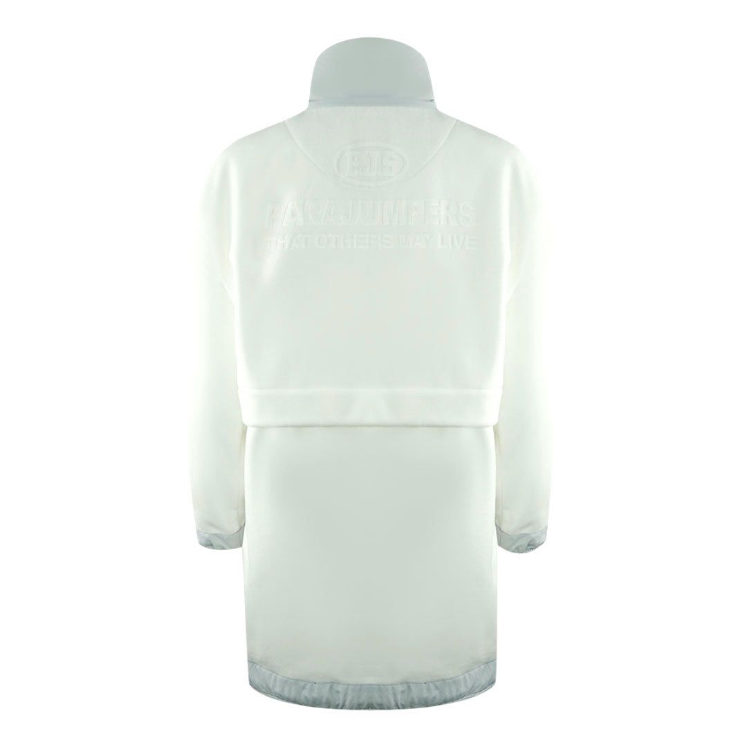Langer Fleece-Pullover mit halbem Reißverschluss