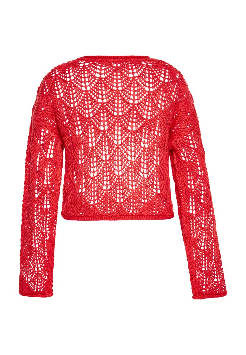 Häkelpullover mit Muschelmuster