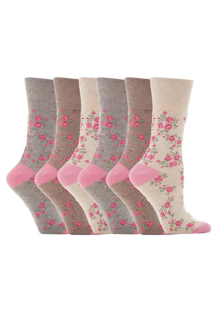 Nicht einschneidende Socken mit Blumenmuster