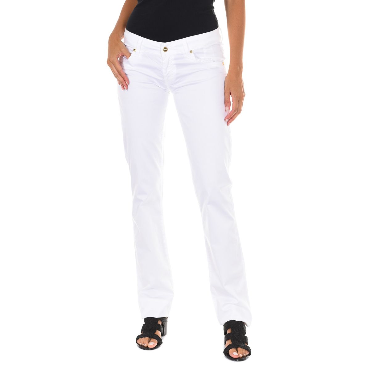 Gerade geschnittene Stretch-Stoffhose