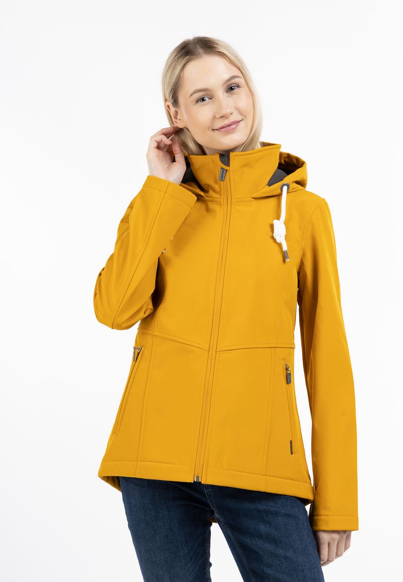 Taillierte Softshelljacke mit Kapuze
