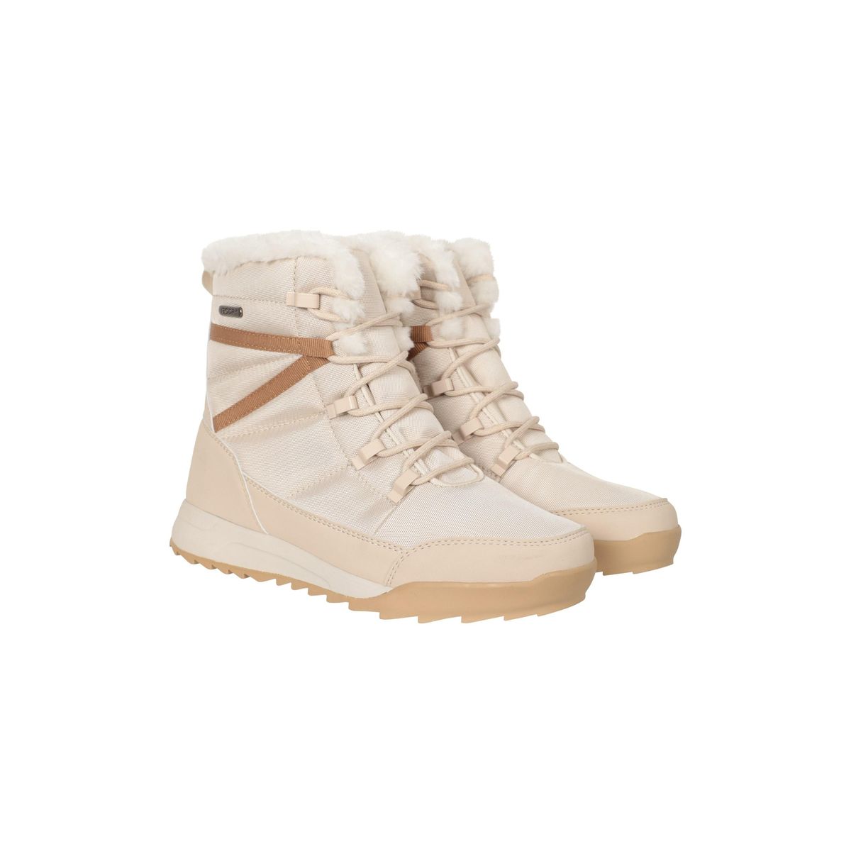 Gefütterte Schneestiefel mit Kunstfell-Besatz