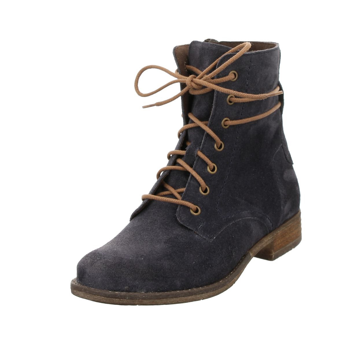 Schnürstiefeletten aus Veloursleder