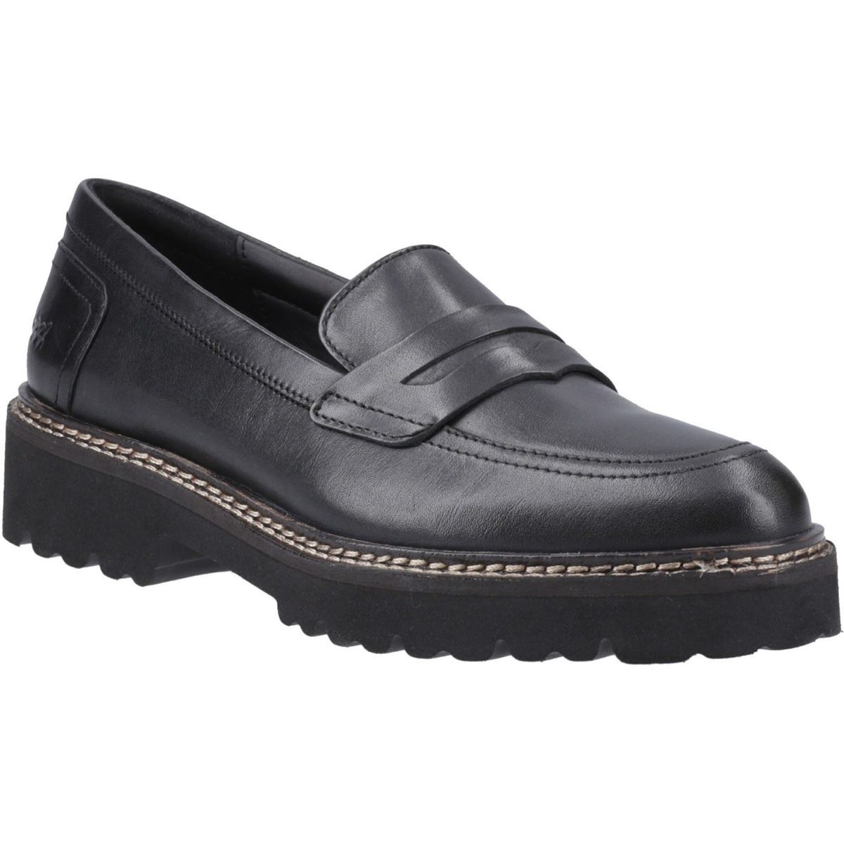 Leder-Loafer mit klobiger Sohle