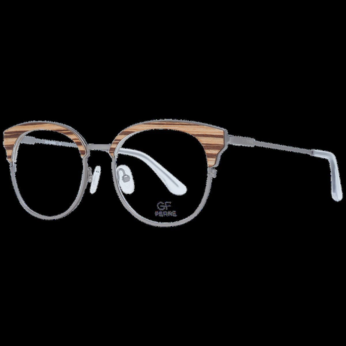 Runde Browline-Brille in Holzoptik