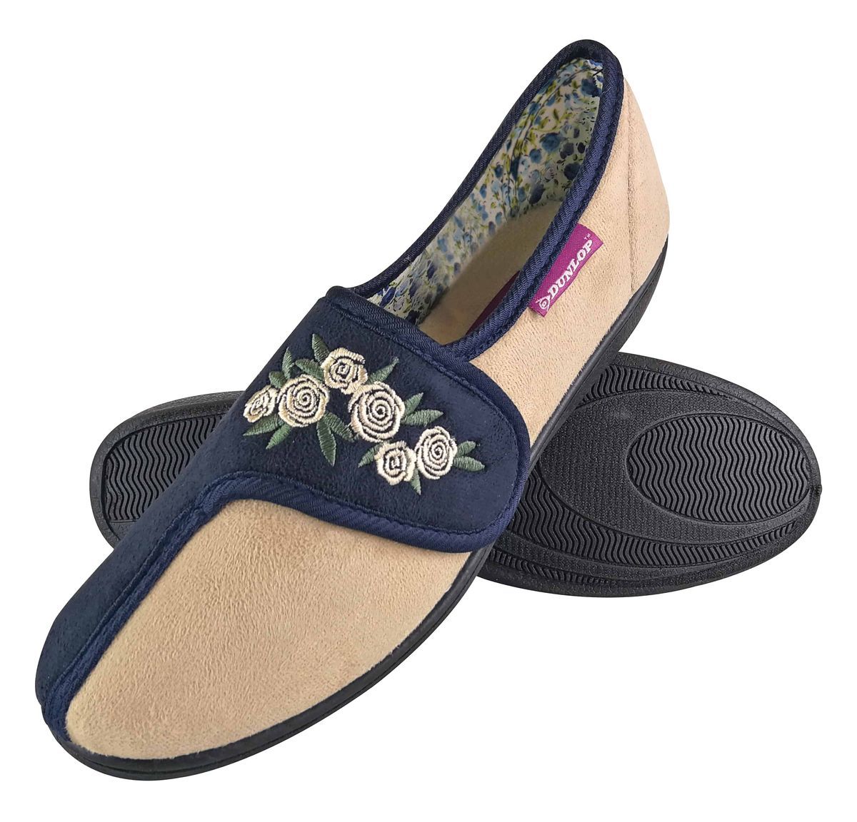 Verstellbare Memory-Foam-Hausschuhe mit Blumen