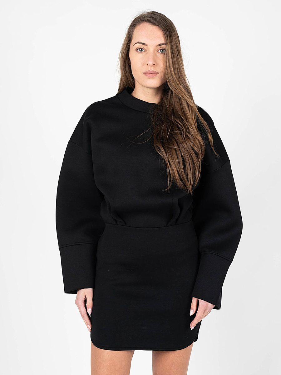 Strukturiertes Mini-Kleid in Neopren-Optik