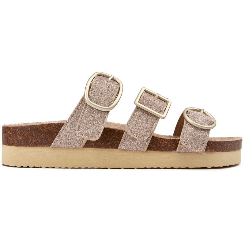 Kork-Fußbett-Sandalen mit Dreifachriemen