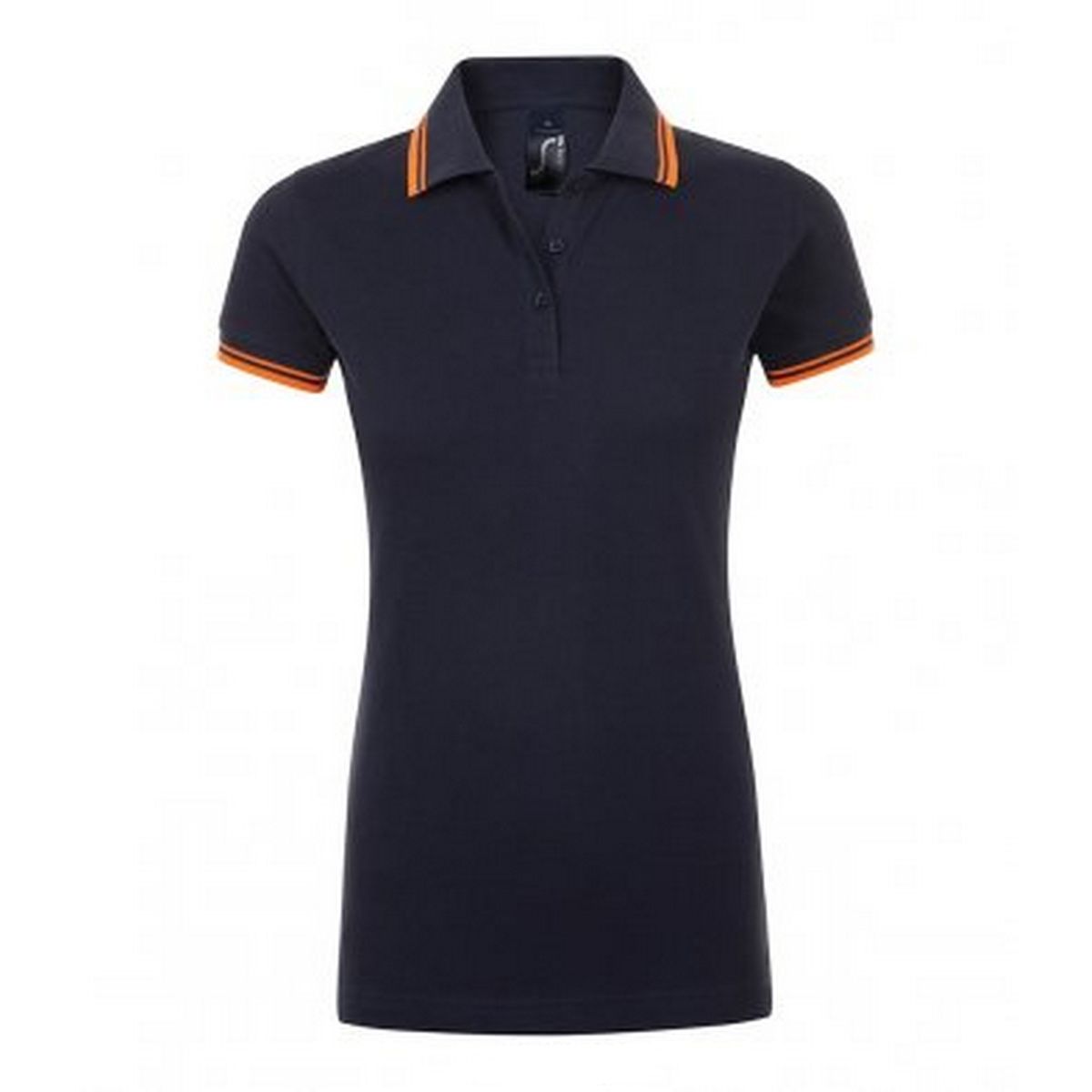 Kurzärmeliges Piqué-Poloshirt mit Kontraststreifen