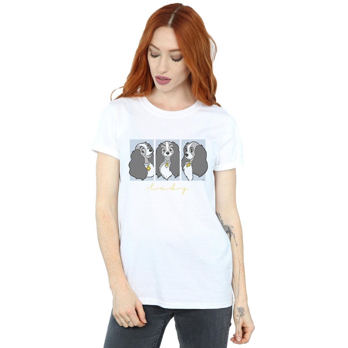 Lässiges Grafik-T-Shirt mit Charakterporträt