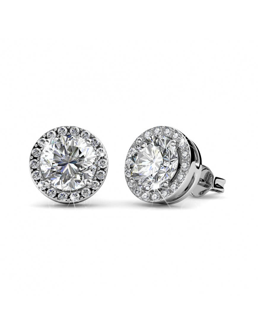 Vintage-inspirierte Kristall-Halo-Ohrstecker
