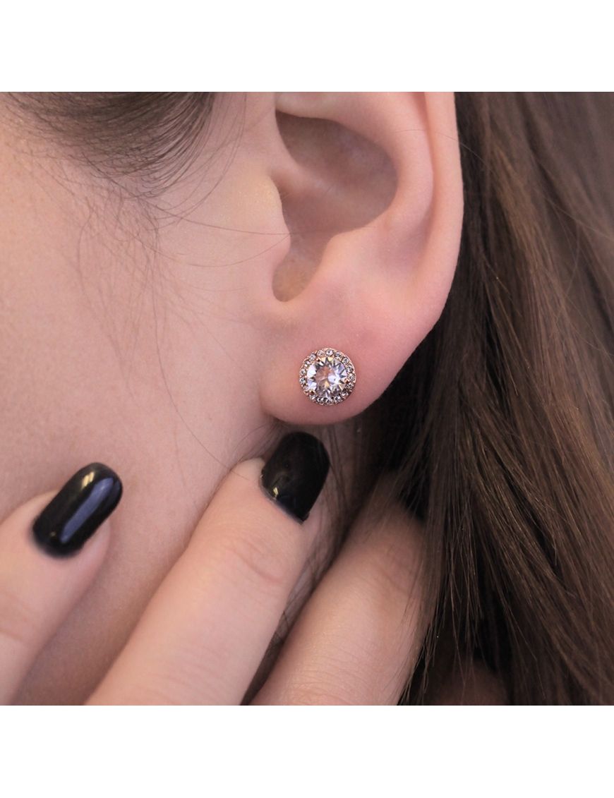 Vintage-inspirierte Kristall-Halo-Ohrstecker