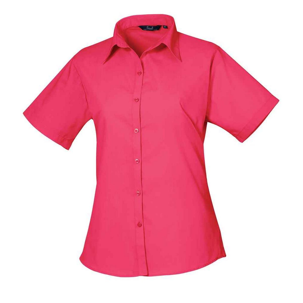 Taillierte Kurzarm-Bluse aus Popeline