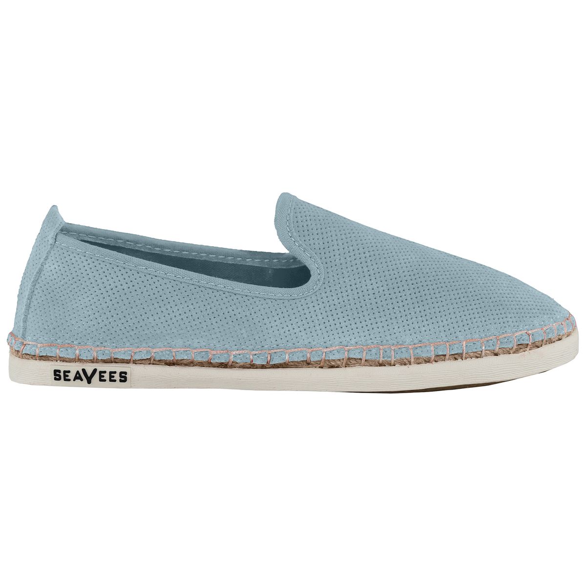 Perforierte Suede-Slip-On-Espadrilles