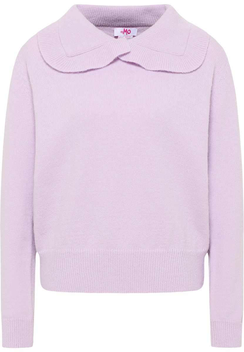 Weicher Strickpullover mit Bubikragen