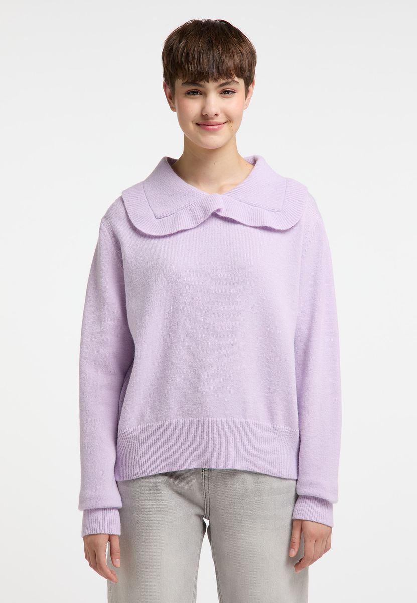Weicher Strickpullover mit Bubikragen