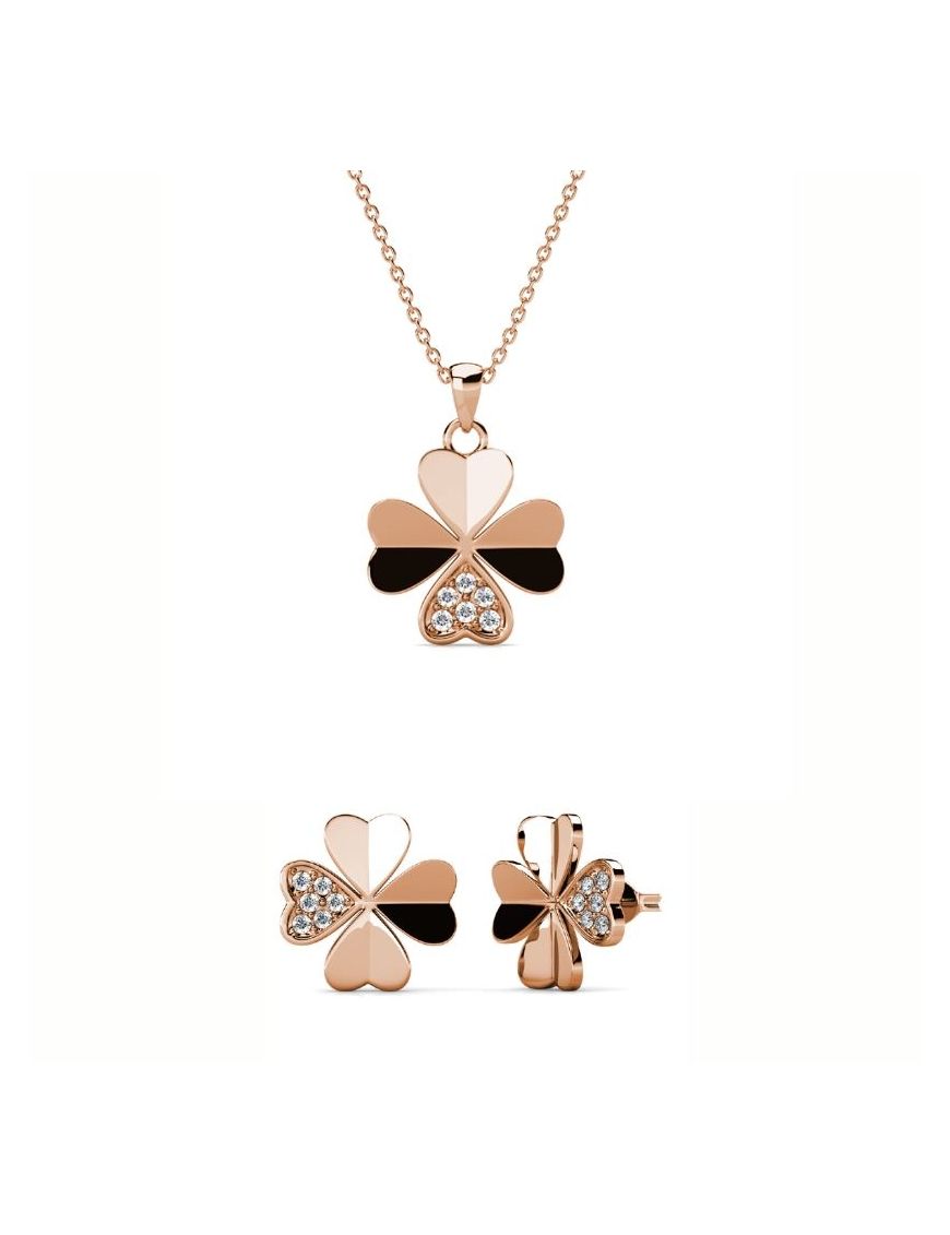 Romantisches Kleeblatt Schmuckset