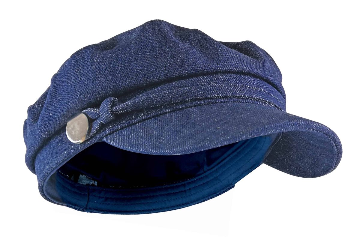 Klassische Baker-Boy-Mütze aus Denim