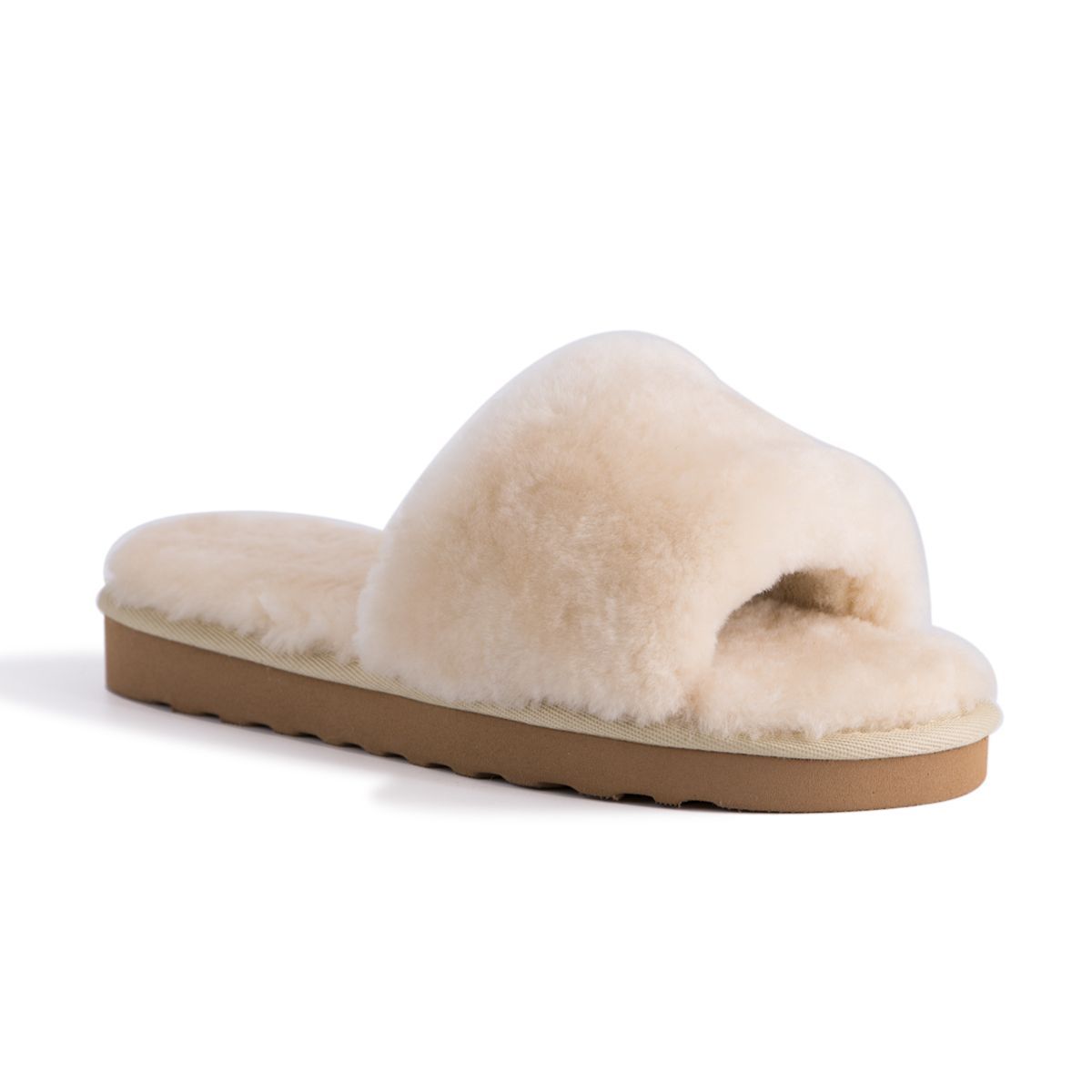 Schafsfell Fluff Slide Pantoffeln