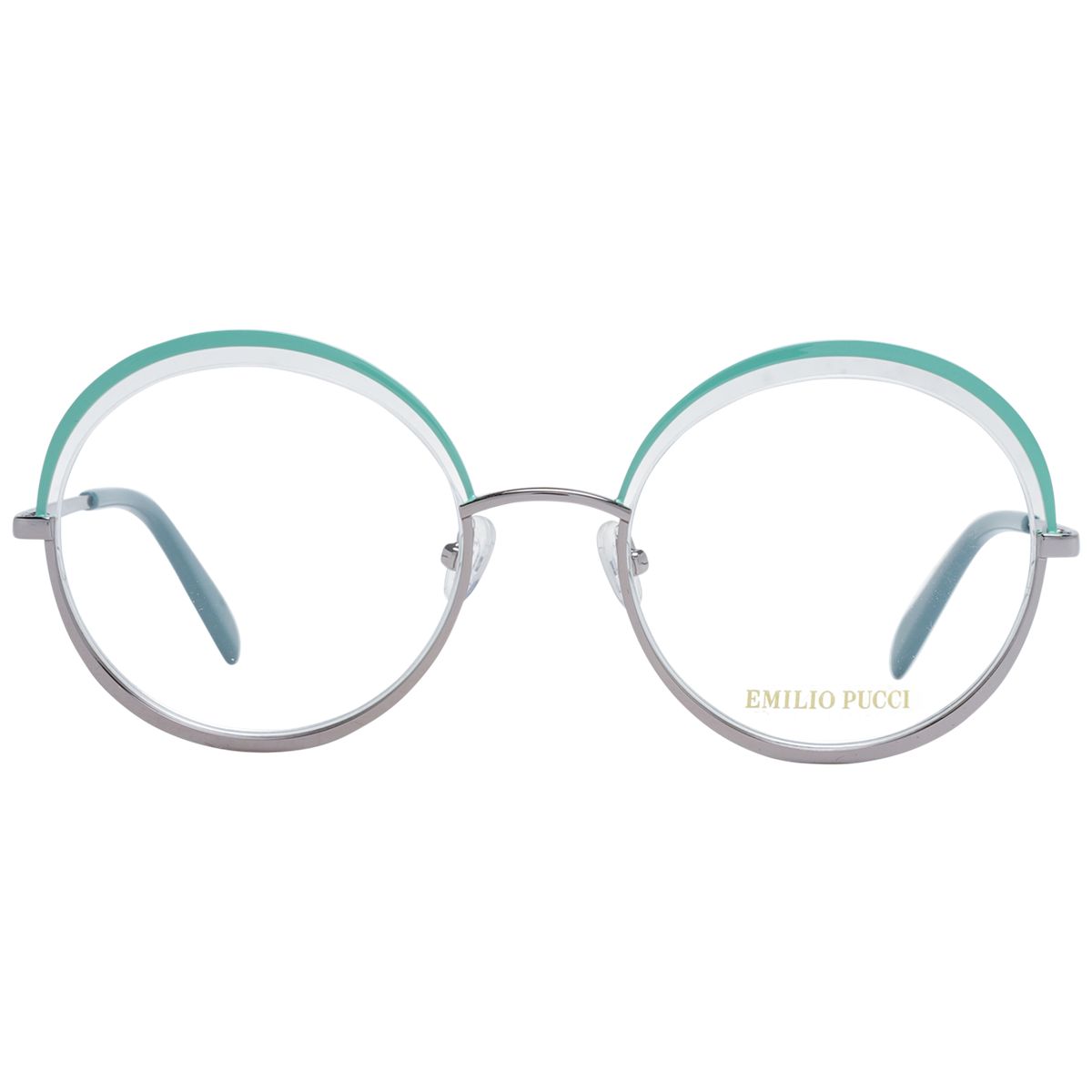 Runde zweifarbige Brille mit Akzent