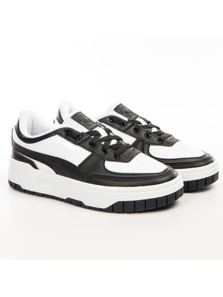 Plateau-Leder-Sneaker zum Schnüren