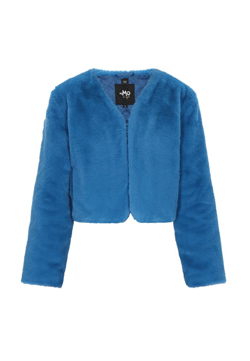 Plüschige Kurzjacke aus Webpelz