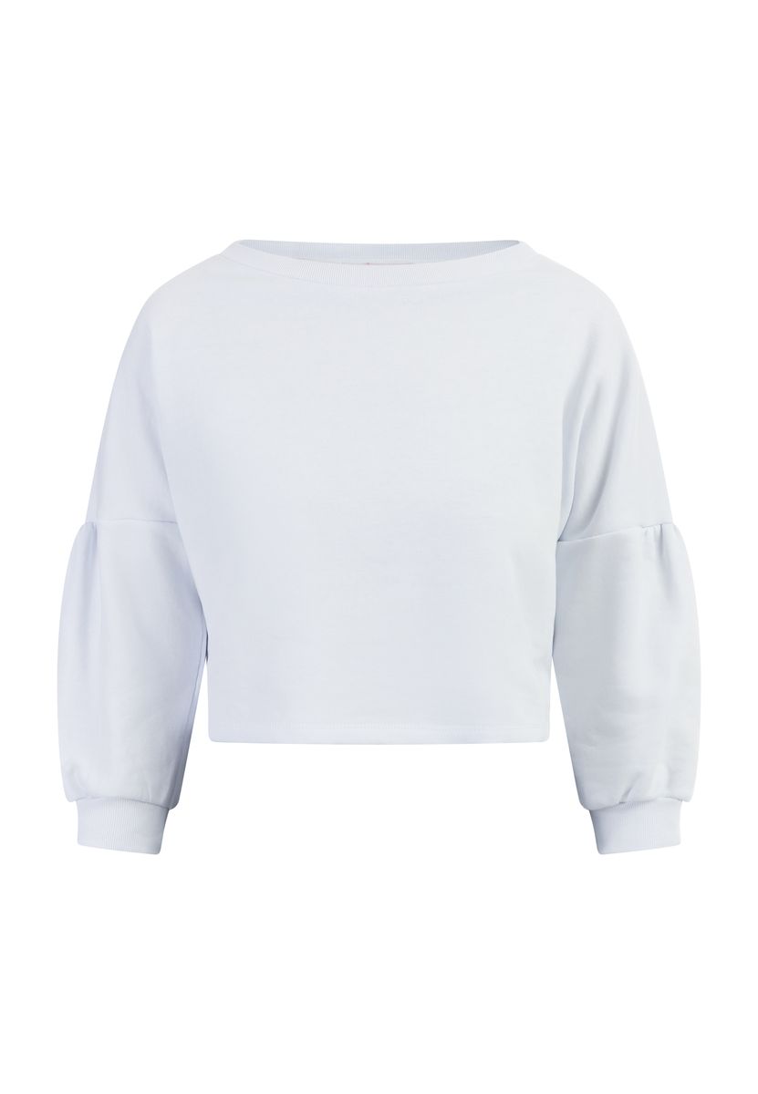 Kurz geschnittenes Sweatshirt mit Volumenärmeln