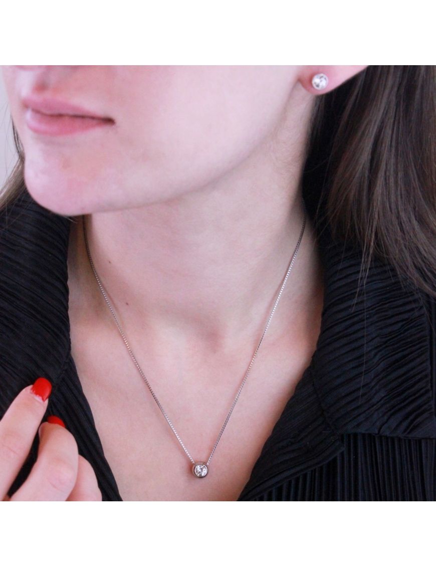 Minimalistisches Kristall-Mond Schmuckset