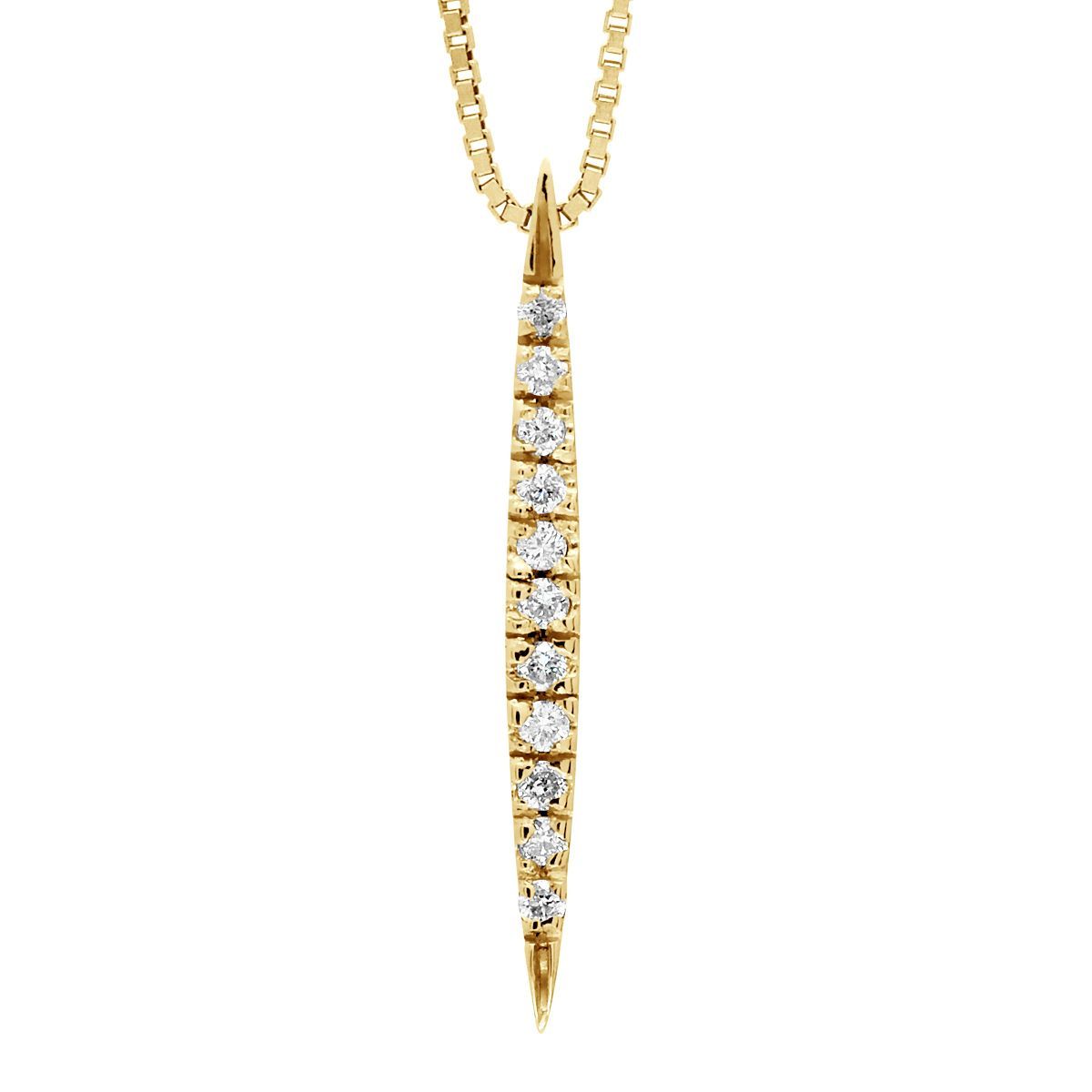 Elegante Halskette mit Diamant-Stabanhänger