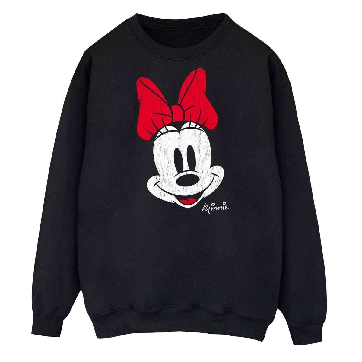 Minnie-Maus-Grafik-Sweatshirt mit Rundhals