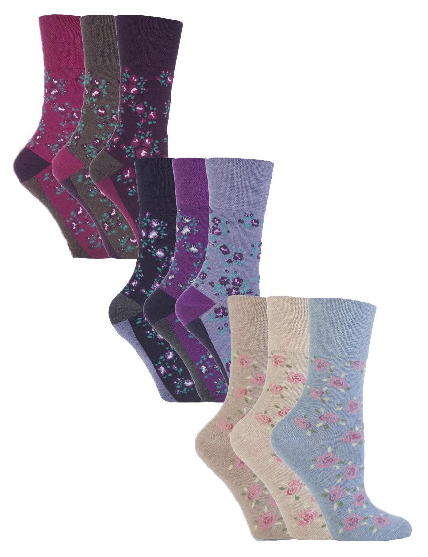 Gemusterte Crew-Socken ohne Gummibund