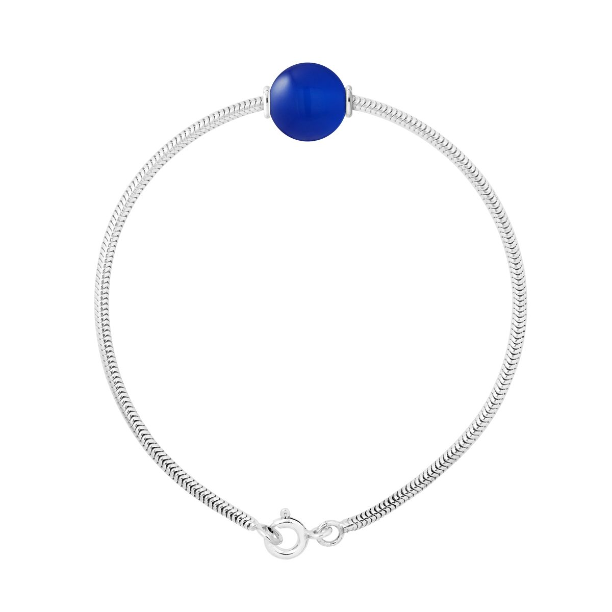 Armband mit Achatperle aus Sterlingsilber