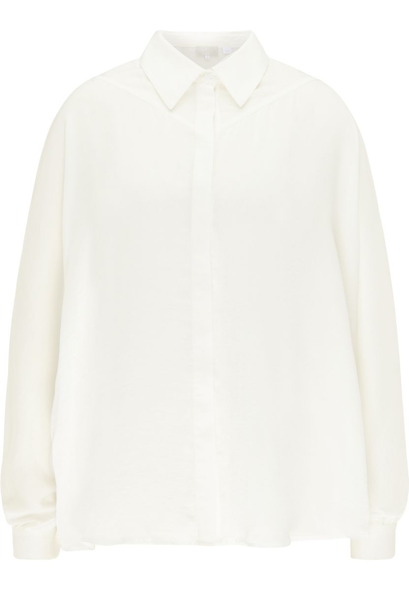 Oversized Satin-Bluse mit Fledermausärmeln