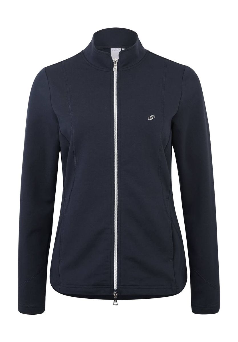 Taillierte Sweatjacke mit Stehkragen