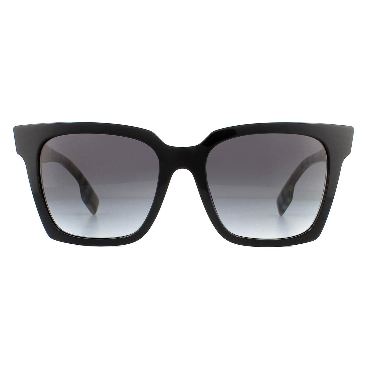 Übergroße quadratische Sonnenbrille mit Karodetail