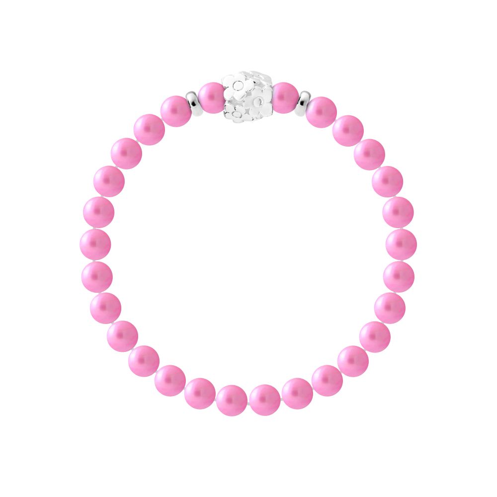 Elegantes Perlenarmband mit Blumendetails