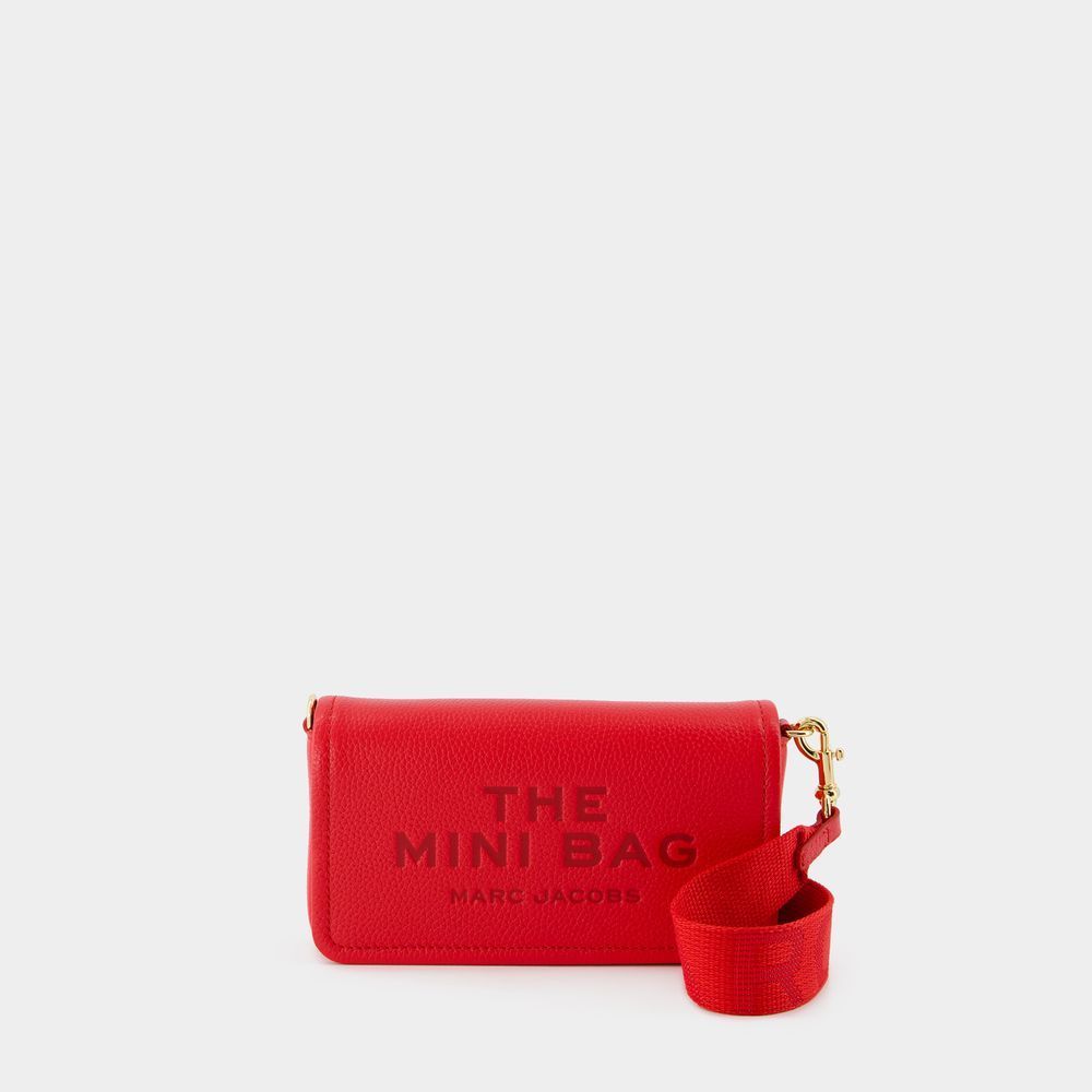 Mini-Klappentasche aus geprägtem Leder