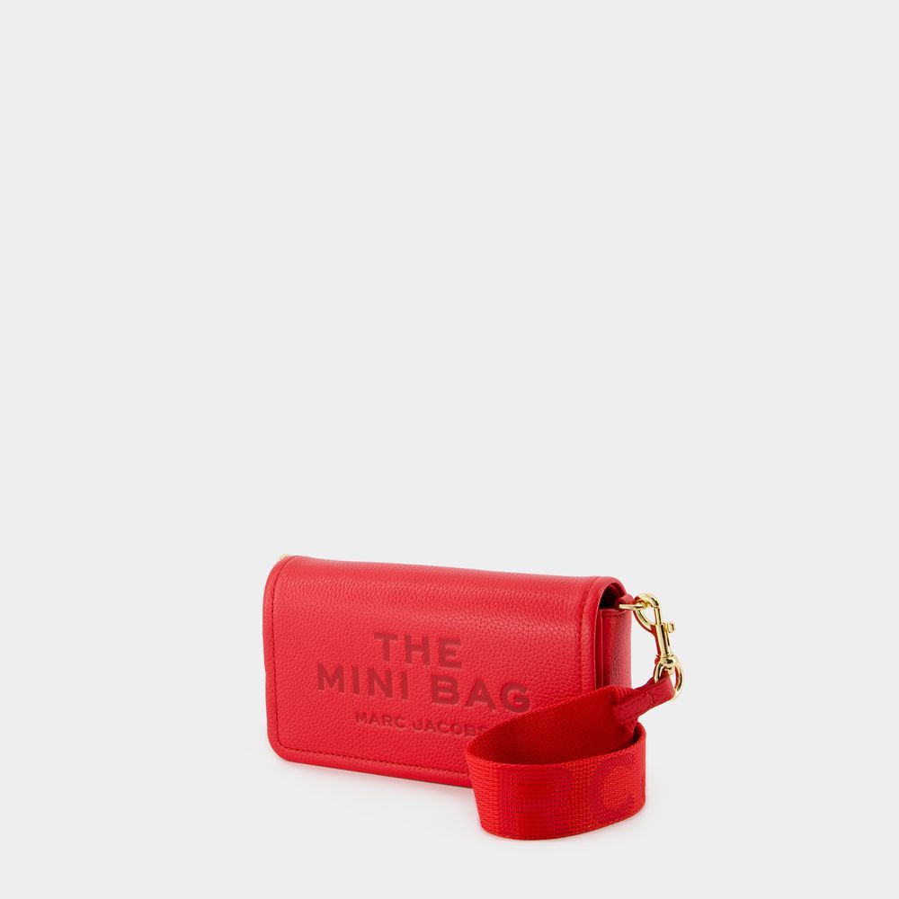Mini-Klappentasche aus geprägtem Leder